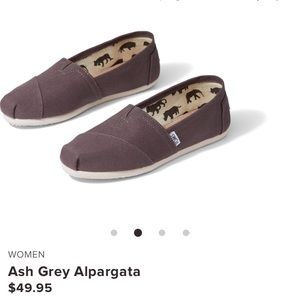 Ash Grey Alpargata Toms (NWT)